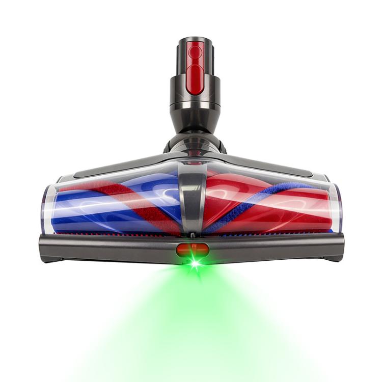 Doppelte Softwalzen-Bodendüse für Dyson V7, V8, V10, V11 und V15 Staubsauger – Motorisierter Bodenbürstenaufsatz mit grüner LED-Stauberkennung