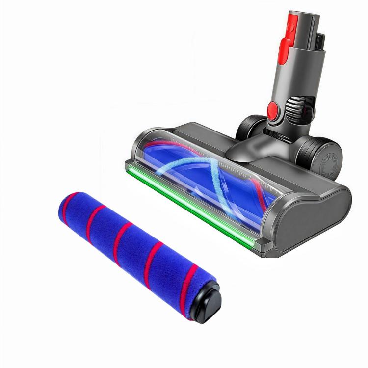 Ersatz-Reinigungskopf, verwicklungsfreie V-förmige Rollenbürste & weiche Plüschwalze (Set), For Dyson V15/V11/V10/V8/V7, For Dyson V12 Slim/V10 Slim