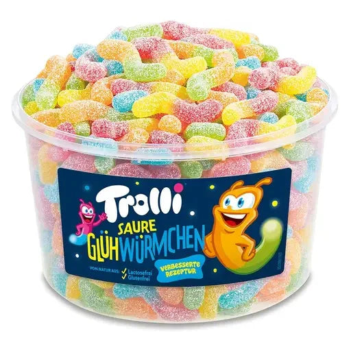 Trolli Saure Glühwürmchen 1kg in der Dose
