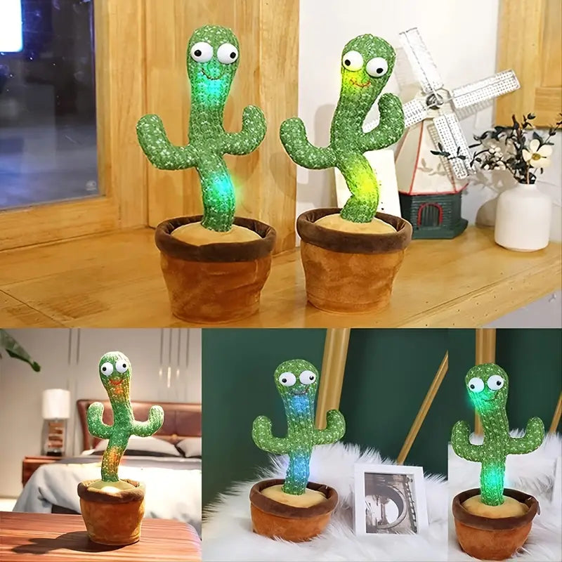 Tanzender Kaktus aus Plüsch, 120 Lieder, lustiges Spielzeug 