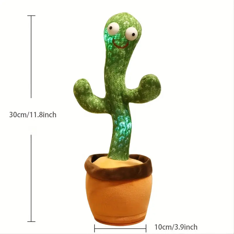 Tanzender, drehender weicher Plüsch Kaktus mit Aufnahmerecorder