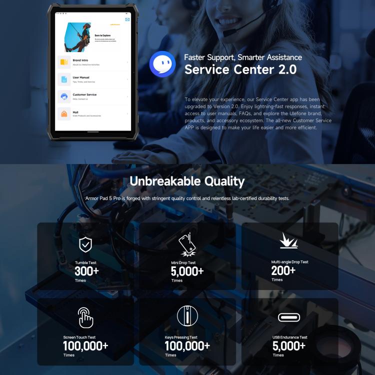 Ulefone Armor Pad 5 Pro Tablet PC, 12 GB + 512 GB, 11 Zoll