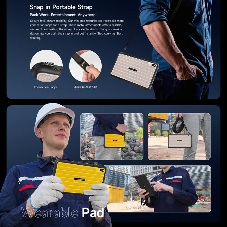 Ulefone Rugking Pad Pro Robustes Tablet-PC, 8 GB + 128 GB, 8,68 Zoll, Android 16