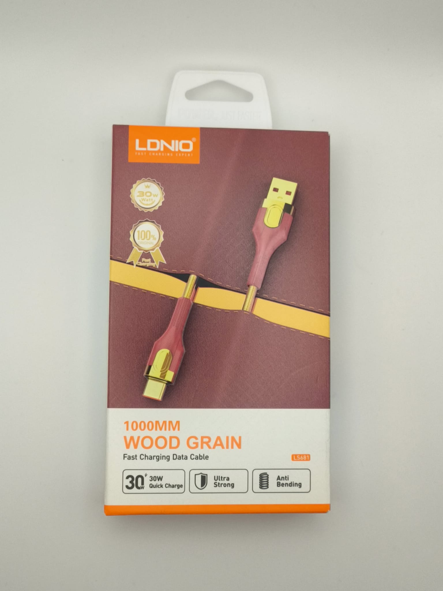 LDNIO LS681, USB – Lightning, 1 m, 30 W Kabel (Gold)