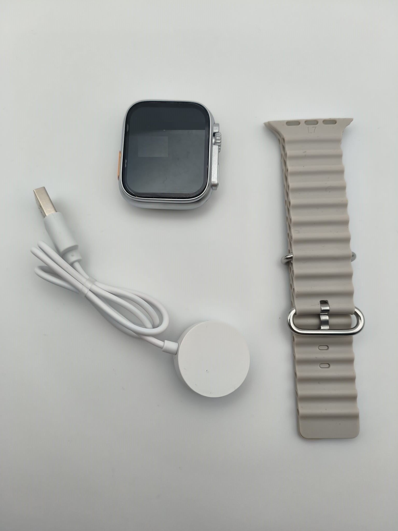 Smartwatch Ultra Smart Watch T800 Serie 7, 8, S8 45mm 2,08 Zoll Silber Modell
