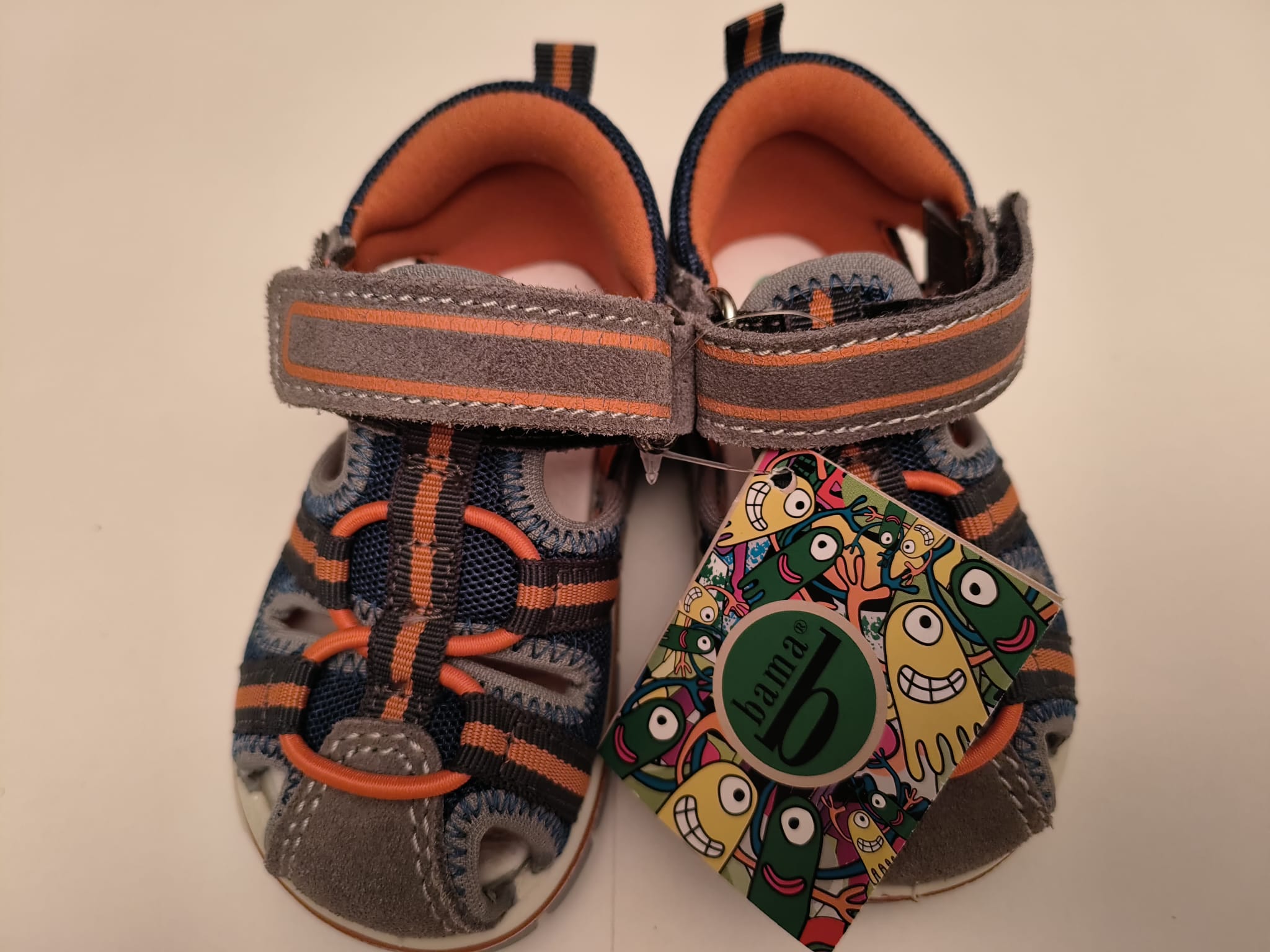 Bama Baby Schuhe Blau Orange Grösse 20 (Restposten)