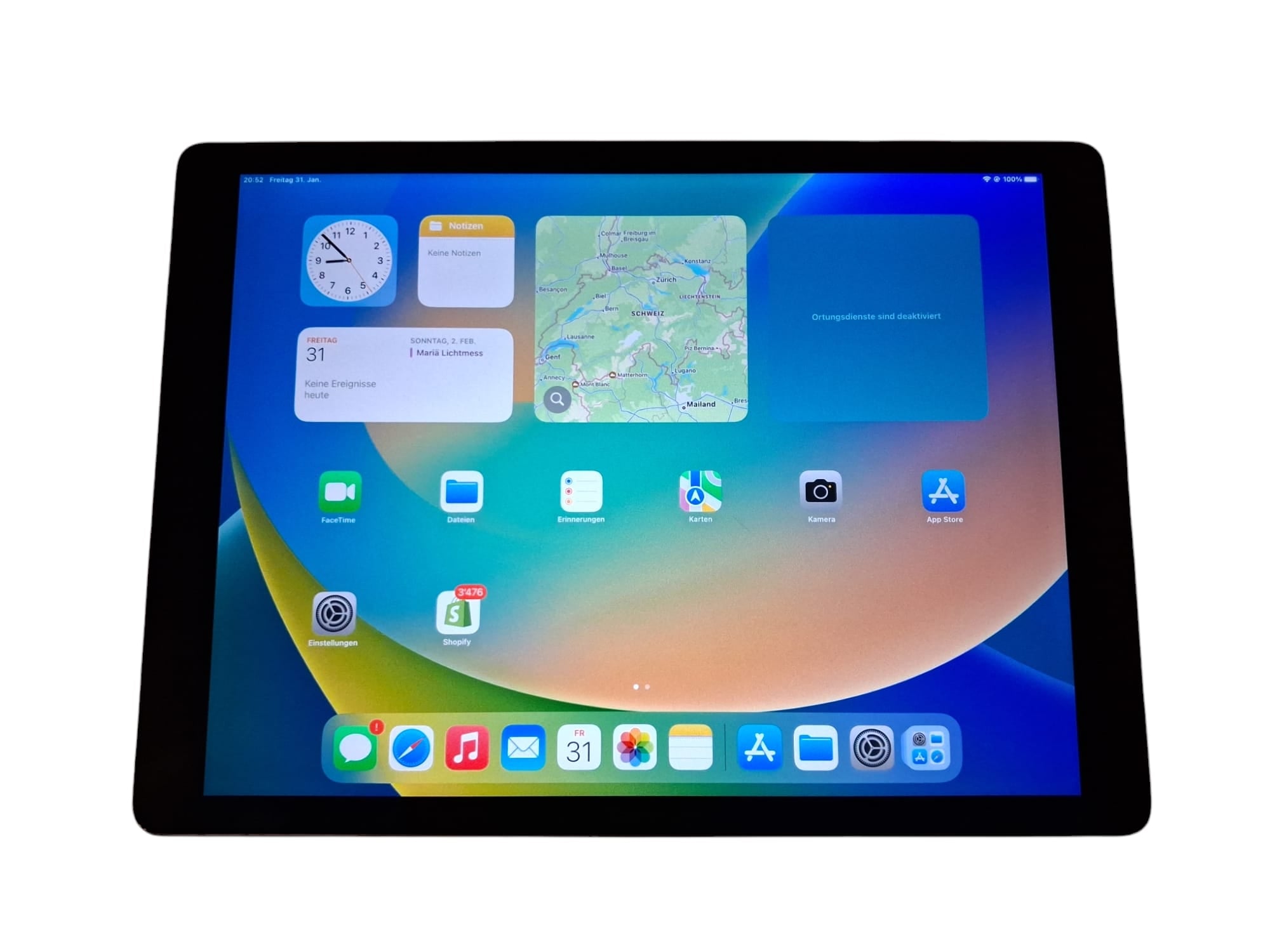 Apple iPad Pro 12.9 ML2I2TY/A 128GB mit LTE Simslot Schwarz/Silber (Gebraucht Gerät)