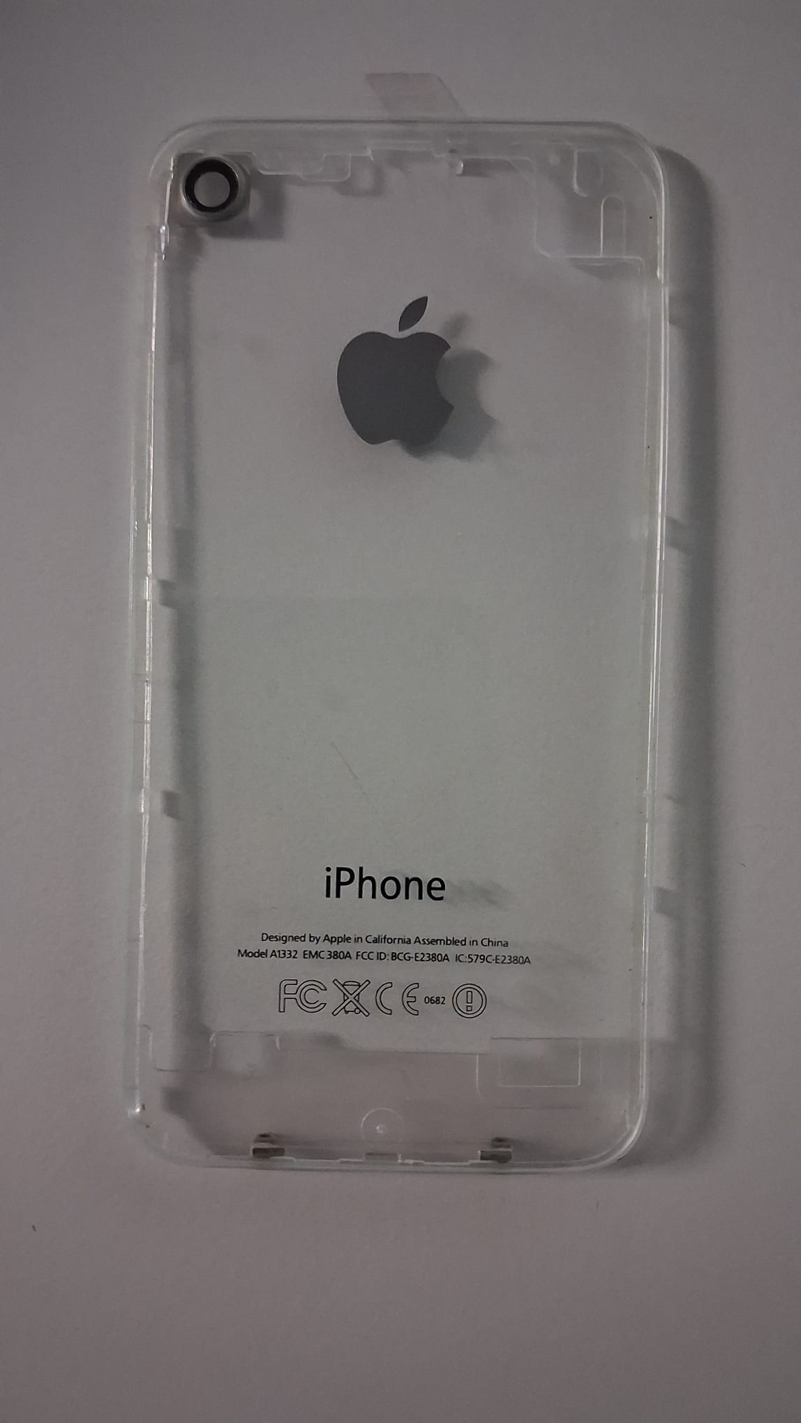 Backcover zum Schrauben für iPhone 4G – Transparentes Cover mit Schriftzug