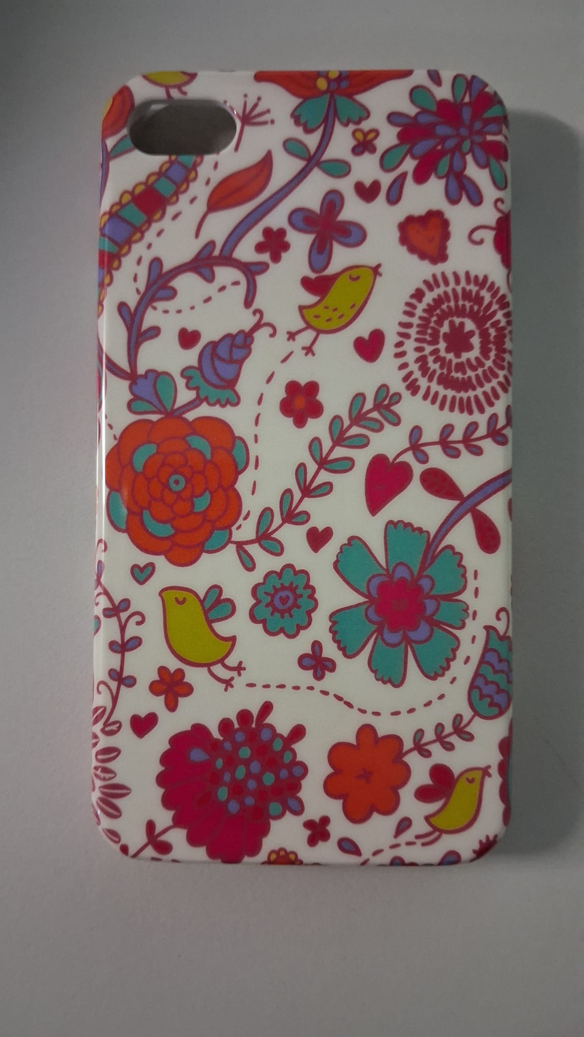 Backcover für iPhone 4G – Blumen & Vogel Motiv