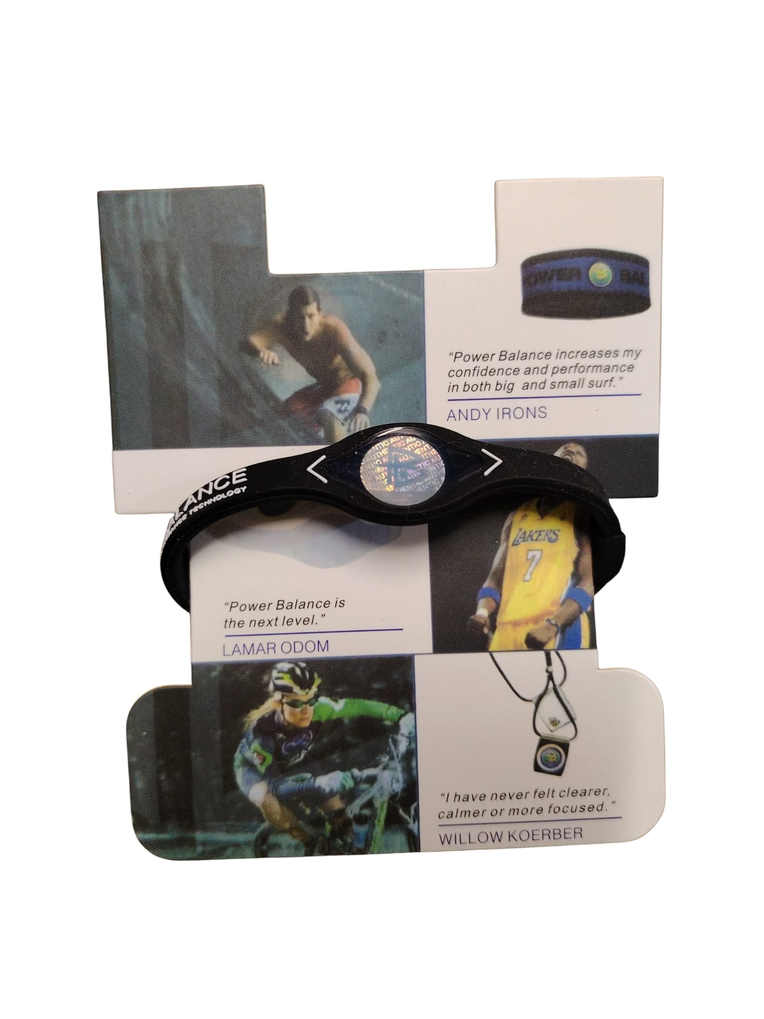Power Balance Band - Transparent / Schwarz  Grösse M/L/S
