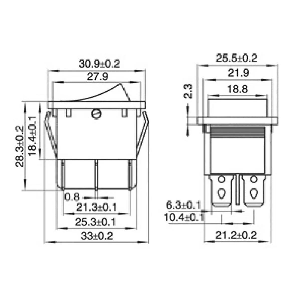 Wippschalter mit Mittelstellung T1323078 – Ansicht 3
