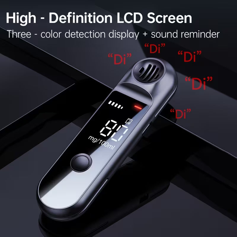 Alkoholanalysator mit LCD-Digitaldisplay, Wiederaufladbares Alkoholtestgerät