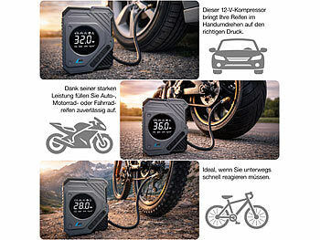 AGT AGT 12-V-Kompressor-Luftpumpe mit LED-Display und LED-Licht, 150 psi Elektroniktrade Switzerland
