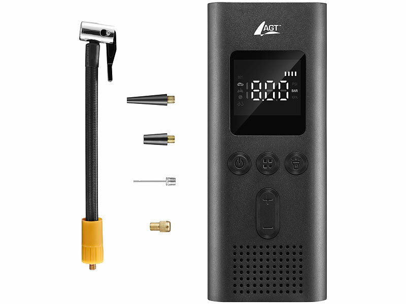 AGT Ultrakompakte Akku-Kompressor-Luftpumpe, 150 psi, 4.000 mAh, 35 W Elektroniktrade Switzerland