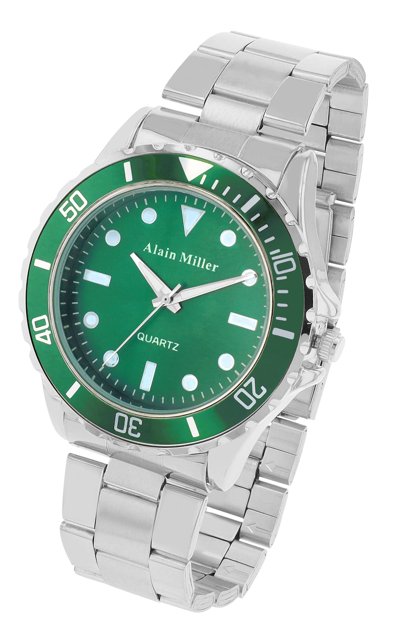 Alain Miller Alain Miller Herrenuhr mit Edelstahlarmband Elektroniktrade Switzerland