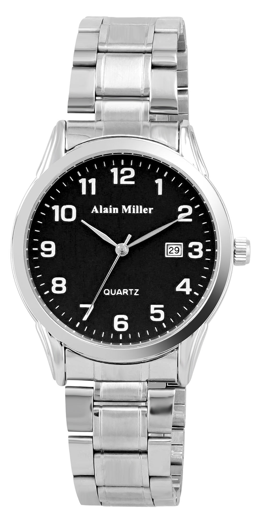 Alain Miller Alain Miller Herrenuhr mit Gliederarmband, Edelstahl Elektroniktrade Switzerland