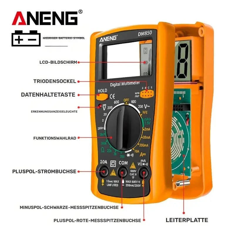ANENG ANENG DM850 Automatisches Professionelles Digitales Multimeter elektroniktrade Switzerland