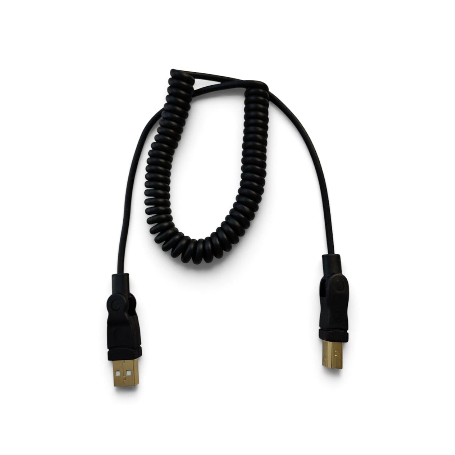 ARP USB Cable Spiral 180grad Schwarz 1 Meter Ideal für Drucker elektroniktrade Switzerland