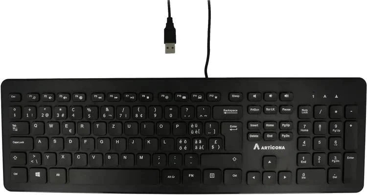 ARTICONA ARTICONA USB-A Kabel Tastatur schwarz ( CH Format/Layout ) elektroniktrade Switzerland
