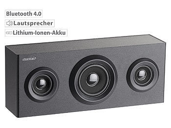 auvisio auvisio 2.1-Regal-Holzlautsprecher mit Bluetooth, Subwoofer & Akku, 12 Watt Elektroniktrade Switzerland