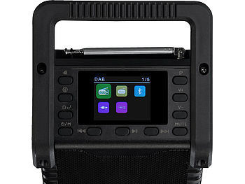 auvisio auvisio DAB-Baustellenradio: Baustellen- & Outdoor-Radio, DAB+, FM, Bluetooth, Display, 40 W, Akku elektroniktrade Switzerland