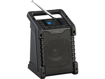 auvisio auvisio DAB-Baustellenradio: Baustellen- & Outdoor-Radio, DAB+, FM, Bluetooth, Display, 40 W, Akku elektroniktrade Switzerland