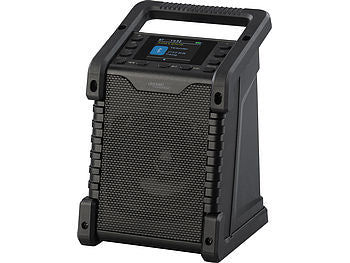 auvisio auvisio DAB-Baustellenradio: Baustellen- & Outdoor-Radio, DAB+, FM, Bluetooth, Display, 40 W, Akku elektroniktrade Switzerland