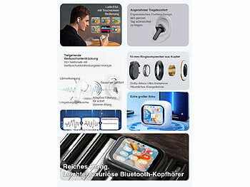 auvisio auvisio KI Übersetzer Kopfhörer: KI-Echtzeitzeitübersetzer & In-Ear-Kopfhörer, 135 Sprachen Elektroniktrade Switzerland