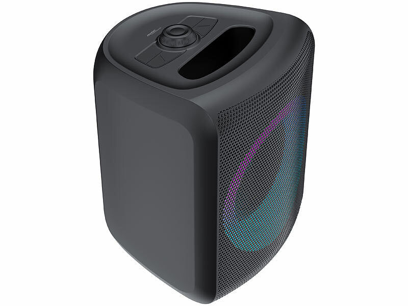 auvisio Mobile Outdoor-PA-Partyanlage & -Bluetooth-Boombox, Lichteffekte, 140W Elektroniktrade Switzerland
