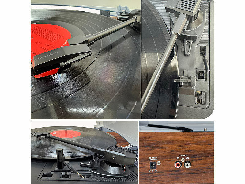 auvisio Schallplattenspieler & -Digitalisierer, Stereo-Lautsprecher, Bluetooth Elektroniktrade Switzerland