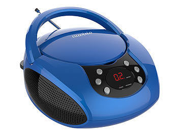 auvisio Tragbarer Stereo-CD-Player mit Radio, Audio-Eingang & LED-Display Elektroniktrade Switzerland