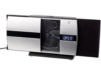 auvisio Vertikale Stereoanlage mit Bluetooth, CD, MP3, Radio, AUX, NFC, 20 W Elektroniktrade Switzerland