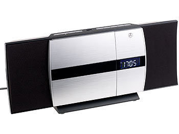 auvisio Vertikale Stereoanlage mit Bluetooth, CD, MP3, Radio, AUX, NFC, 20 W Elektroniktrade Switzerland