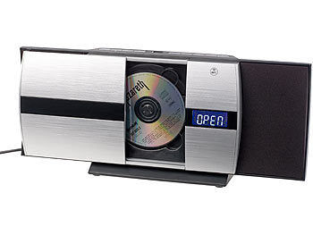 auvisio Vertikale Stereoanlage mit Bluetooth, CD, MP3, Radio, AUX, NFC, 20 W Elektroniktrade Switzerland