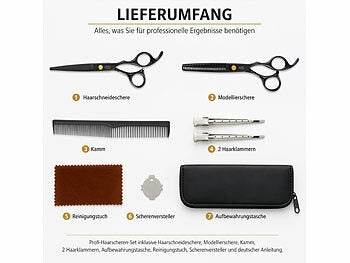 Sichler Beauty Profi-Haarscheren-Set mit Haarschneide- und Modellierschere, Kamm, 17 cm erhältlich auf eMall