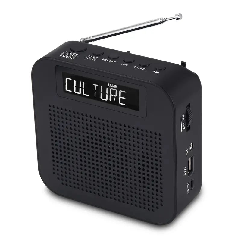 Retro-DAB+Radio mit LCD-Display – DAB/DAB+/FM/Bluetooth mit USB/Batterien DAB3