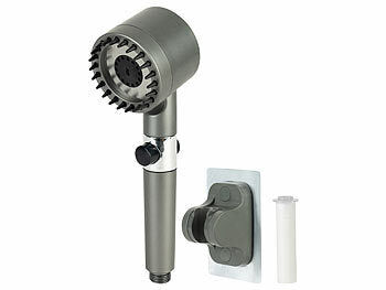 BadeStern Hochdruck-Massage-Handbrause mit Silikon-Massagebürste, 4 Modi, Filter Elektroniktrade Switzerland