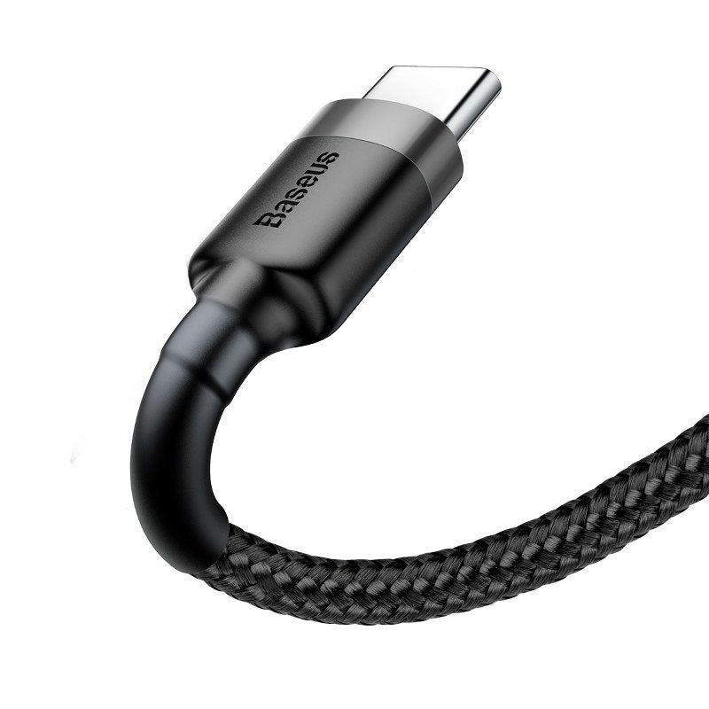 BASEUS Baseus Cafule USB-C Kabel 2A 3m (Schwarz+Grau) elektroniktrade Switzerland