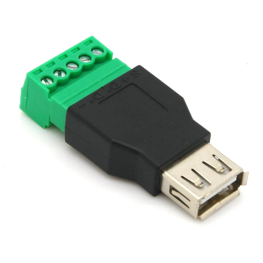 BerryBase Adapter, 5 Pin Terminalblock (2-teilig) - USB 2.0 Typ A Buchse elektroniktrade Switzerland
