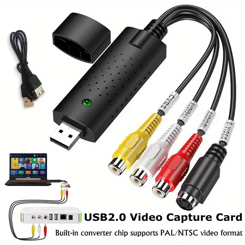 Video Audio Grabber VHS VCR USB Video Capture Card Zu DVD Konverter
