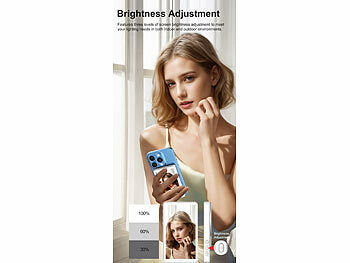 Callstel Selfie-IPS-Vorschau-Display, 3,97", magnetisch, für iOS/Android, Akku Elektroniktrade Switzerland