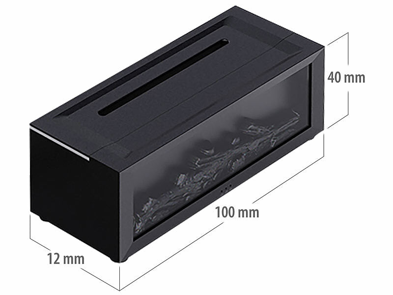 Carlo Milano Aroma-Diffusor-Kamin mit 7-farbiger Beleuchtung und Flammen-Effekt Elektroniktrade Switzerland