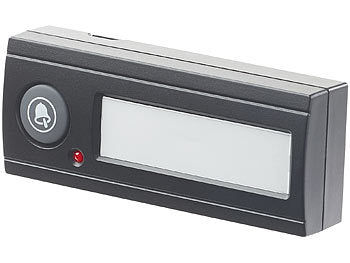 CASAcontrol Funk-Türklingel, Licht- & Ton-Signal, 100 m Reichweite, IPX4, schwarz Elektroniktrade Switzerland
