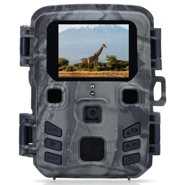 Casativo Tech Kompakte Wildkamera, Full HD, PIR Bewegungssensor, Nachtsicht mit IR LEDs, IPX5, 180g leicht, Farbdisplay, für eine diskrete Tierbeobachtung elektroniktrade Switzerland