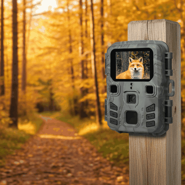 Casativo Tech Kompakte Wildkamera, Full HD, PIR Bewegungssensor, Nachtsicht mit IR LEDs, IPX5, 180g leicht, Farbdisplay, für eine diskrete Tierbeobachtung elektroniktrade Switzerland