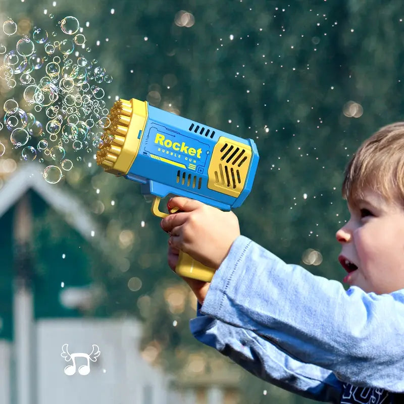40-Loch Kinder-Bubble-Blaster Seifenblasenpistole mit LED-Lichtern