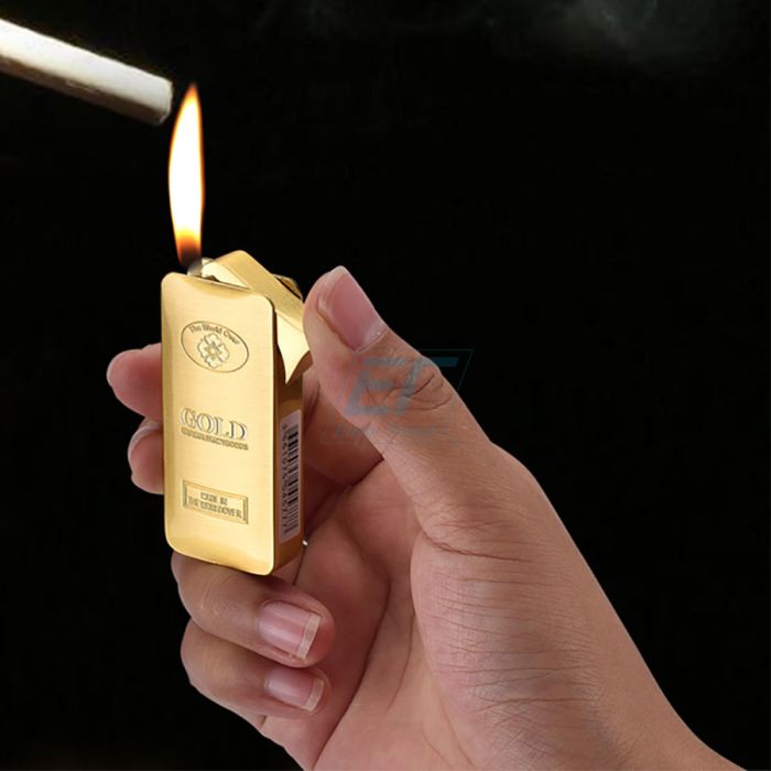 Champ Feuerzeug als Goldbarren Deko Champ Elektroniktrade Switzerland