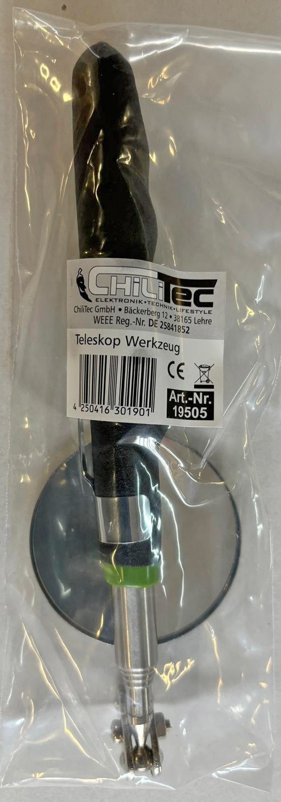 Chilitec Teleskop Werkzeug mit 50mm Spiegel Gesamtlänge 16-70cm, 2-fach Kugelgelenk Elektroniktrade Switzerland