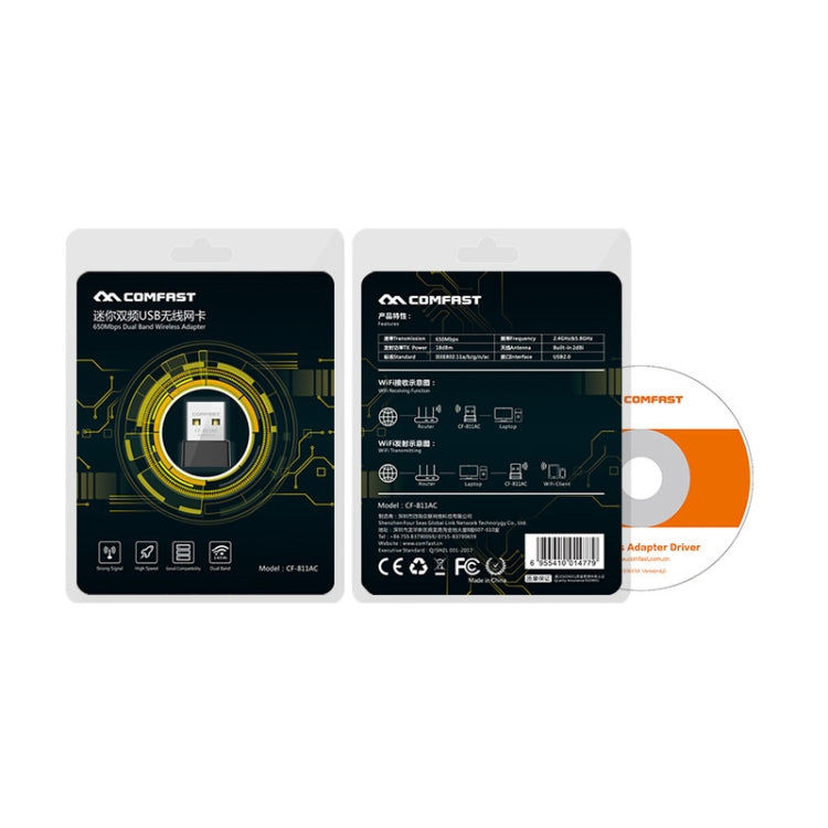 COMFAST COMFAST CF-811A 650MBPS DUAL-BAND WIFI USB Netzwerk Adapter Elektroniktrade Switzerland