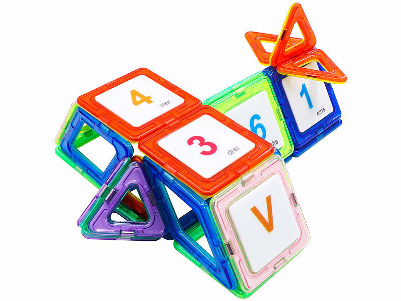 120 magnetische Bausteine, verschiedene Formen
